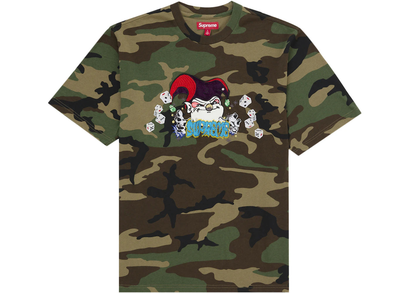 Supreme AOI Jester S/S Top Woodland Camo - New W/ Tags