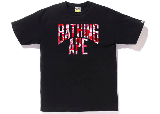 BAPE ABC Camo NYC Logo Tee Black Pink - new with tags