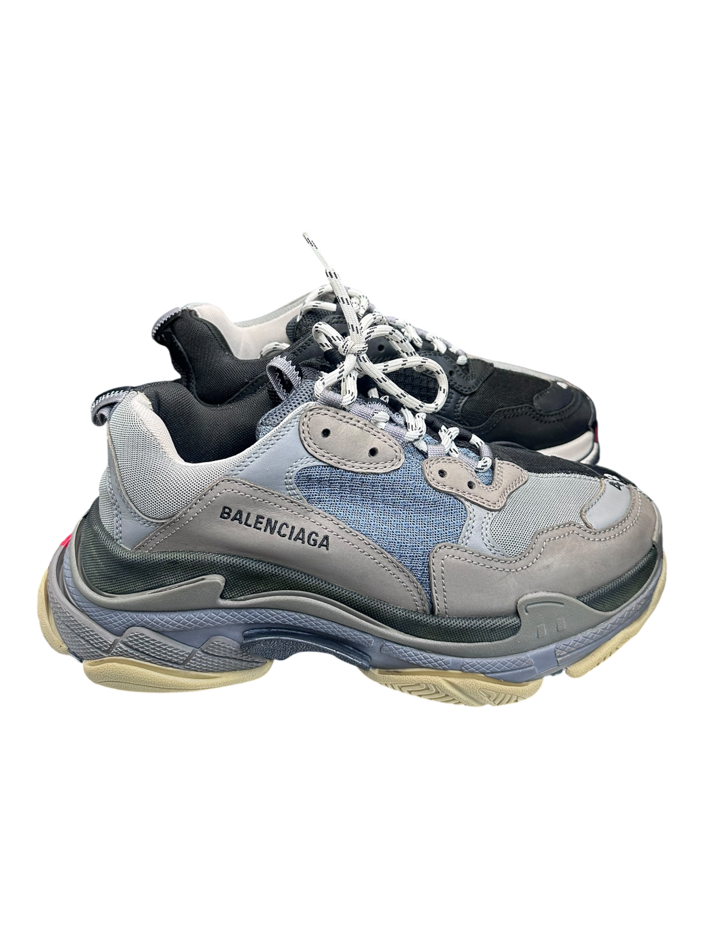 Balenciaga Triple S Split Black Grey size 9 - Used/Worn