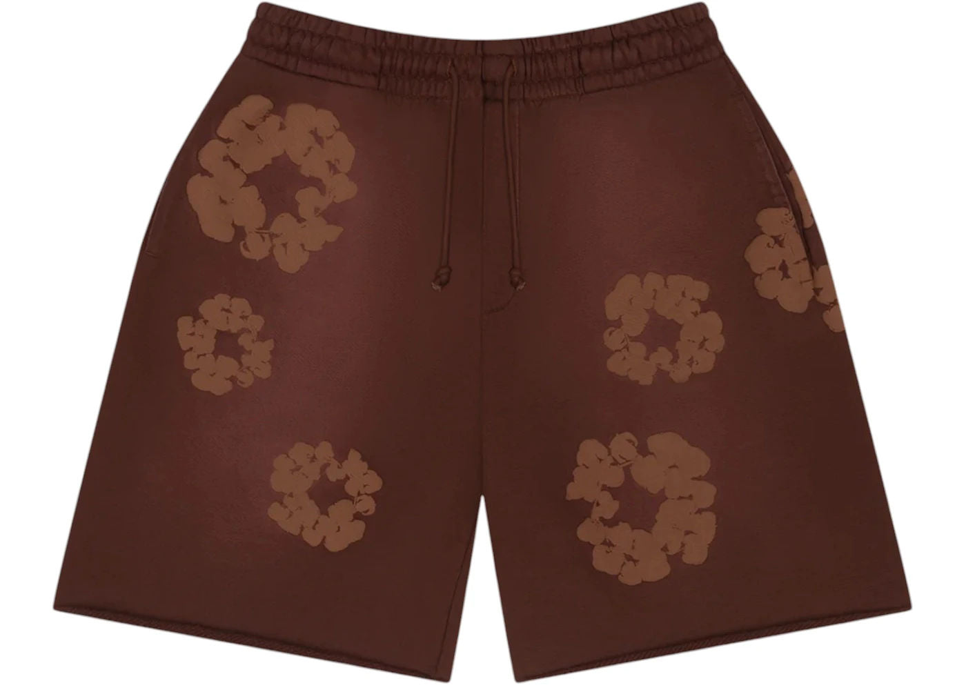 Denim Tears Mono Cotton Wreath Sweat Shorts Brown - new with tags