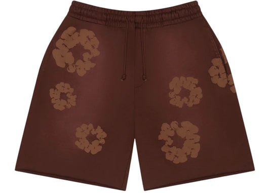 Denim Tears Mono Cotton Wreath Sweat Shorts Brown - new with tags