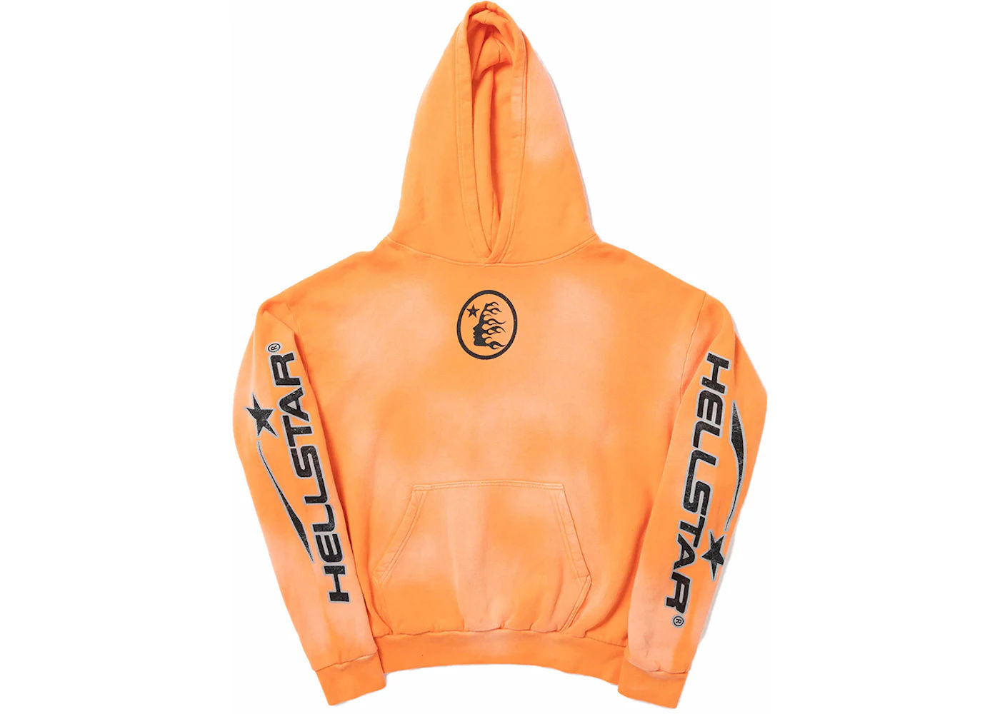 Hellstar Fire Orange Hoodie Orange Dye - Like New