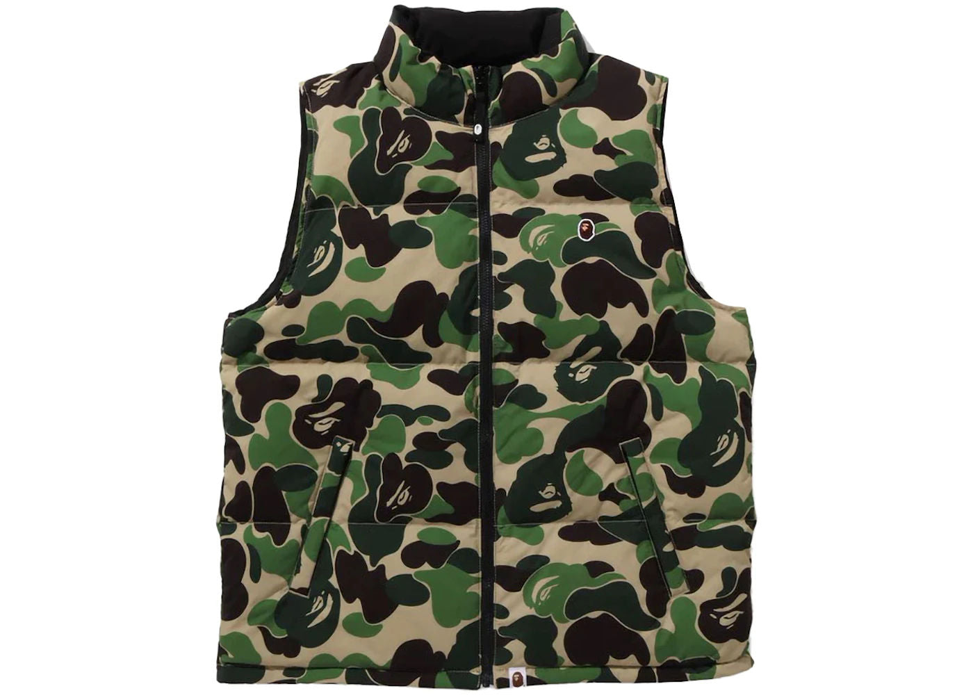 BAPE ABC Camo Reversible Down Vest Green - Used/Worn