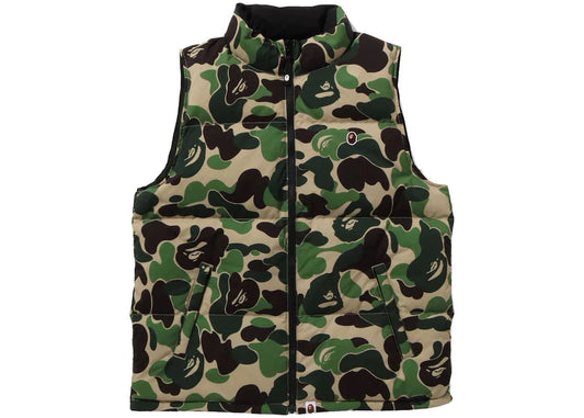 BAPE ABC Camo Reversible Down Vest Green - Used/Worn