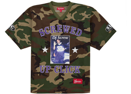 Supreme DJ Screw Football Jersey Woodland Camo