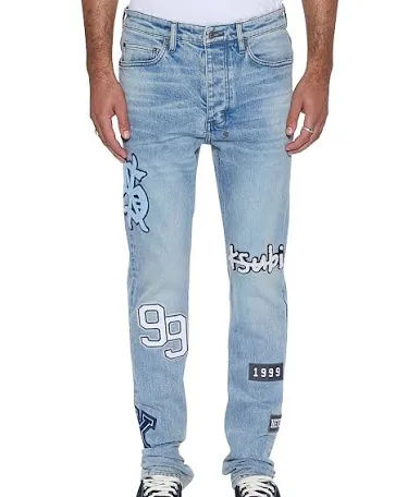 Ksubi Chitch Striker Patched Blue Jeans