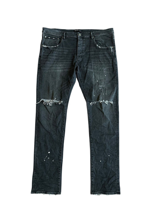 purple brand black overspray jeans - Like New
