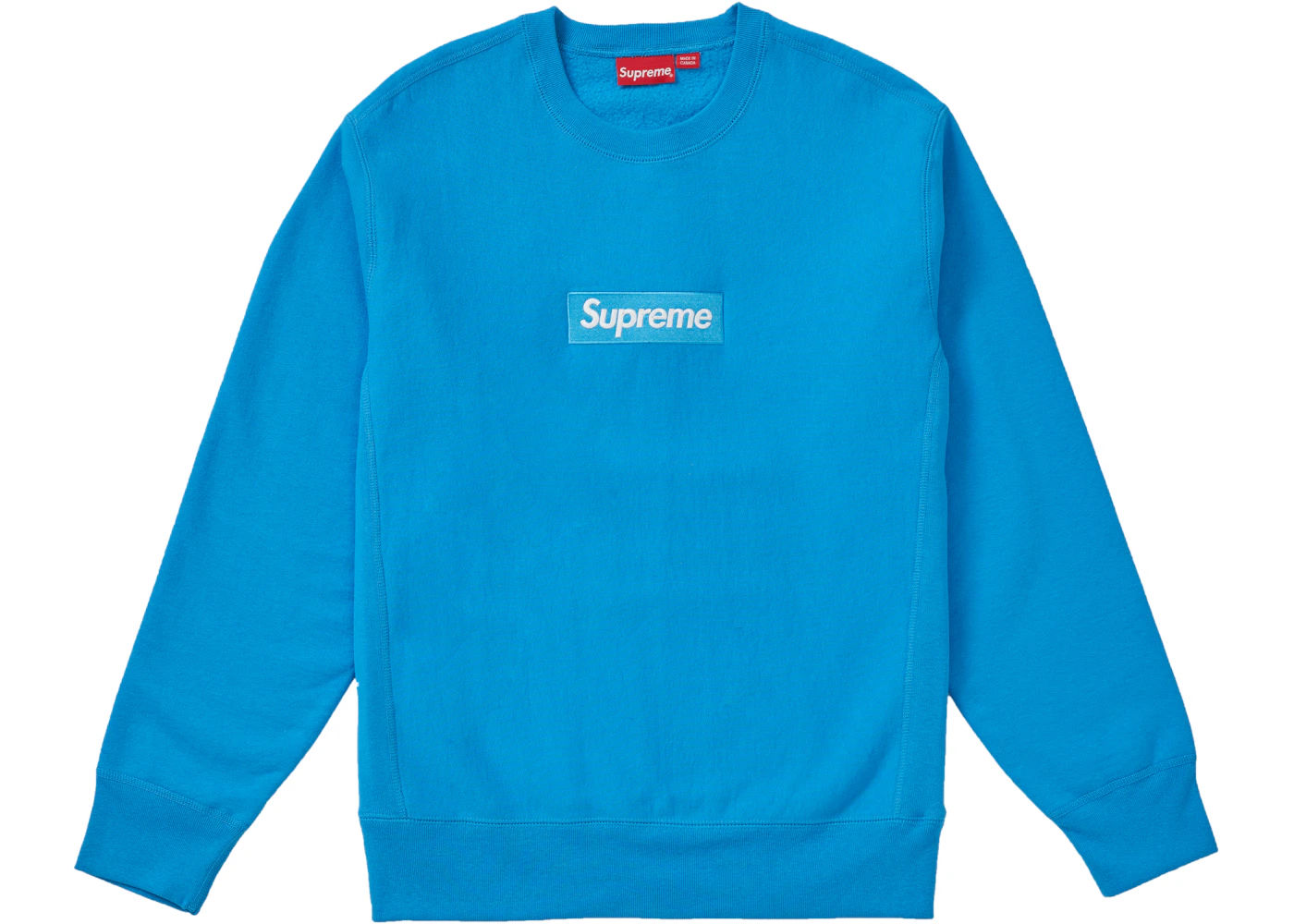 Supreme Box Logo Crewneck (FW18) Bright Royal - Used/Worn