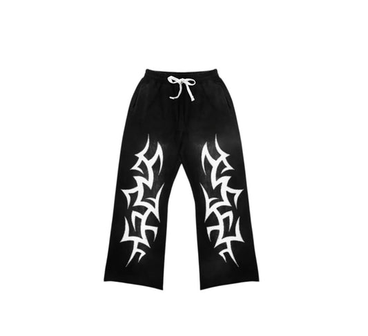 Awoken Dreams Black Patchwork Sweatpants
