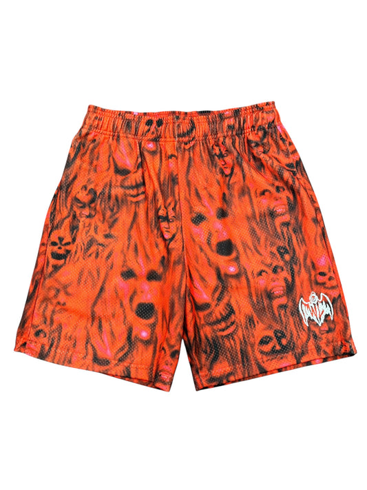 Warren Lotus Flame Mesh Shorts (red)