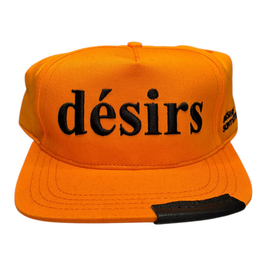 Matiere De Desirs Orange Leather Patch Hat