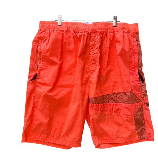 stone island orange shorts