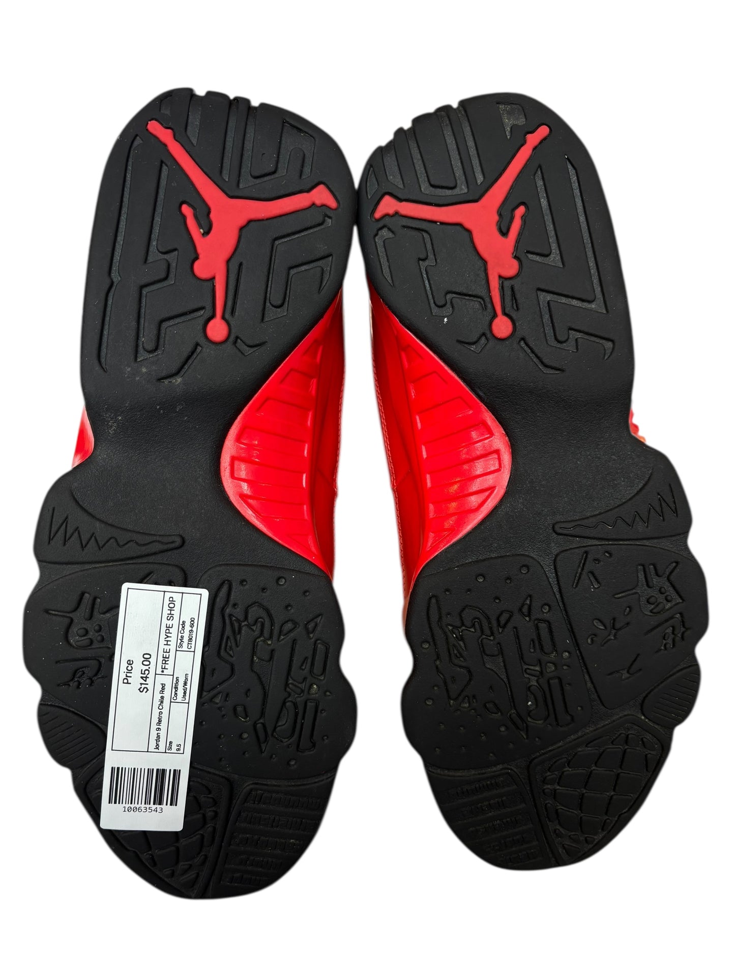 Jordan 9 Retro Chile Red - Used/Worn