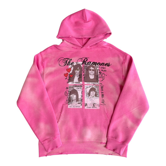 Amis et Fleurs Pink The Ramones Hoodie