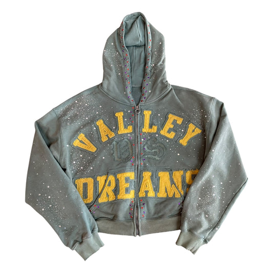 vale forever "bank"zip up hoodie dark mint - Used/Worn