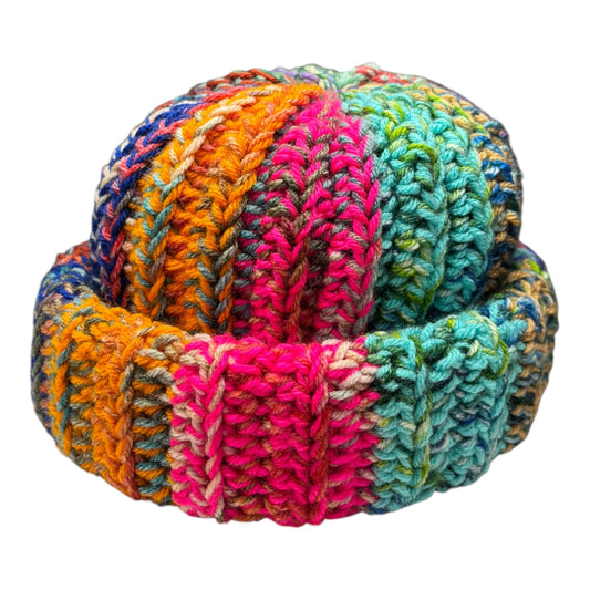 1of1 Custom Stxtches.By.Judy Colorful Beanie