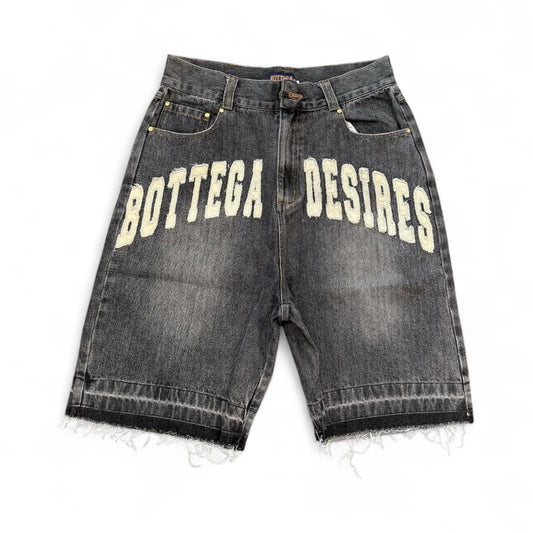 Bottega Desires Black Denim Shorts