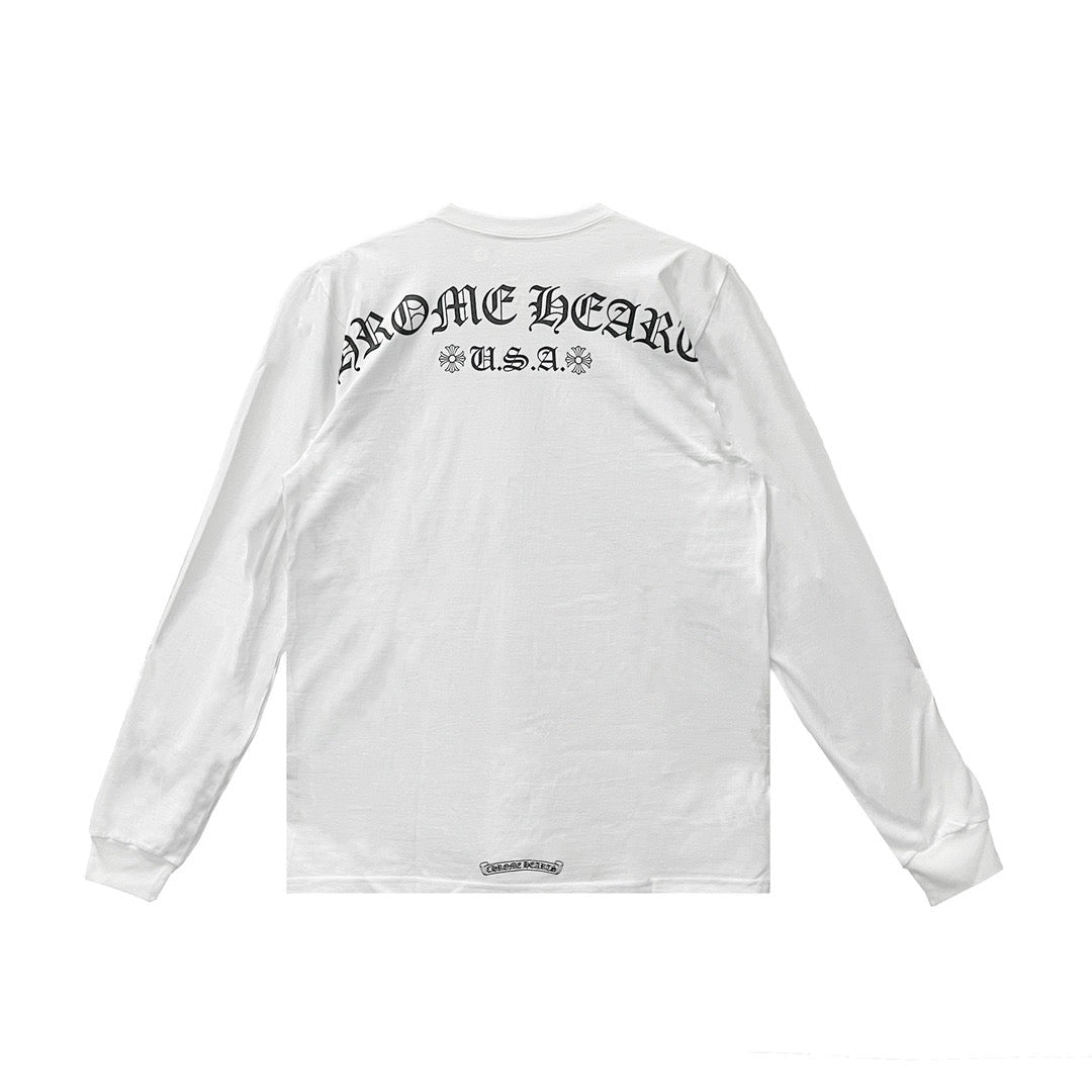 Chrome Heart White L/S Pocket Tee