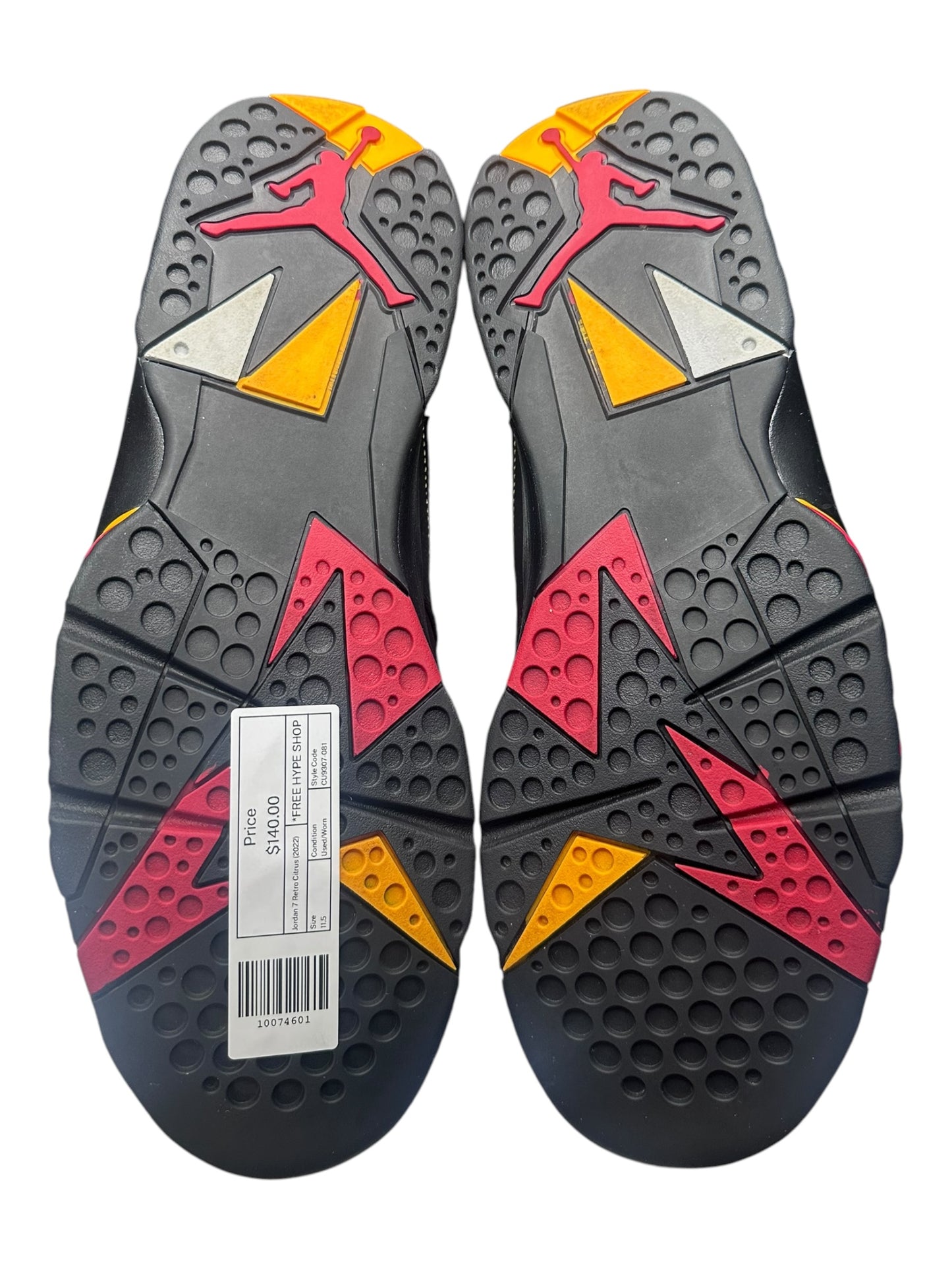Jordan 7 Retro Citrus (2022) size 11.5 - Used/Worn