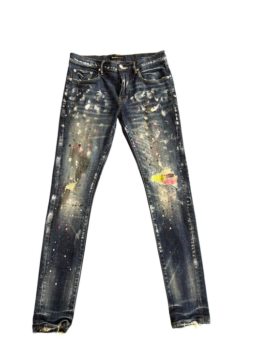 Purple Brand Paint Splatter All Over Pant (P001) - Used/Worn