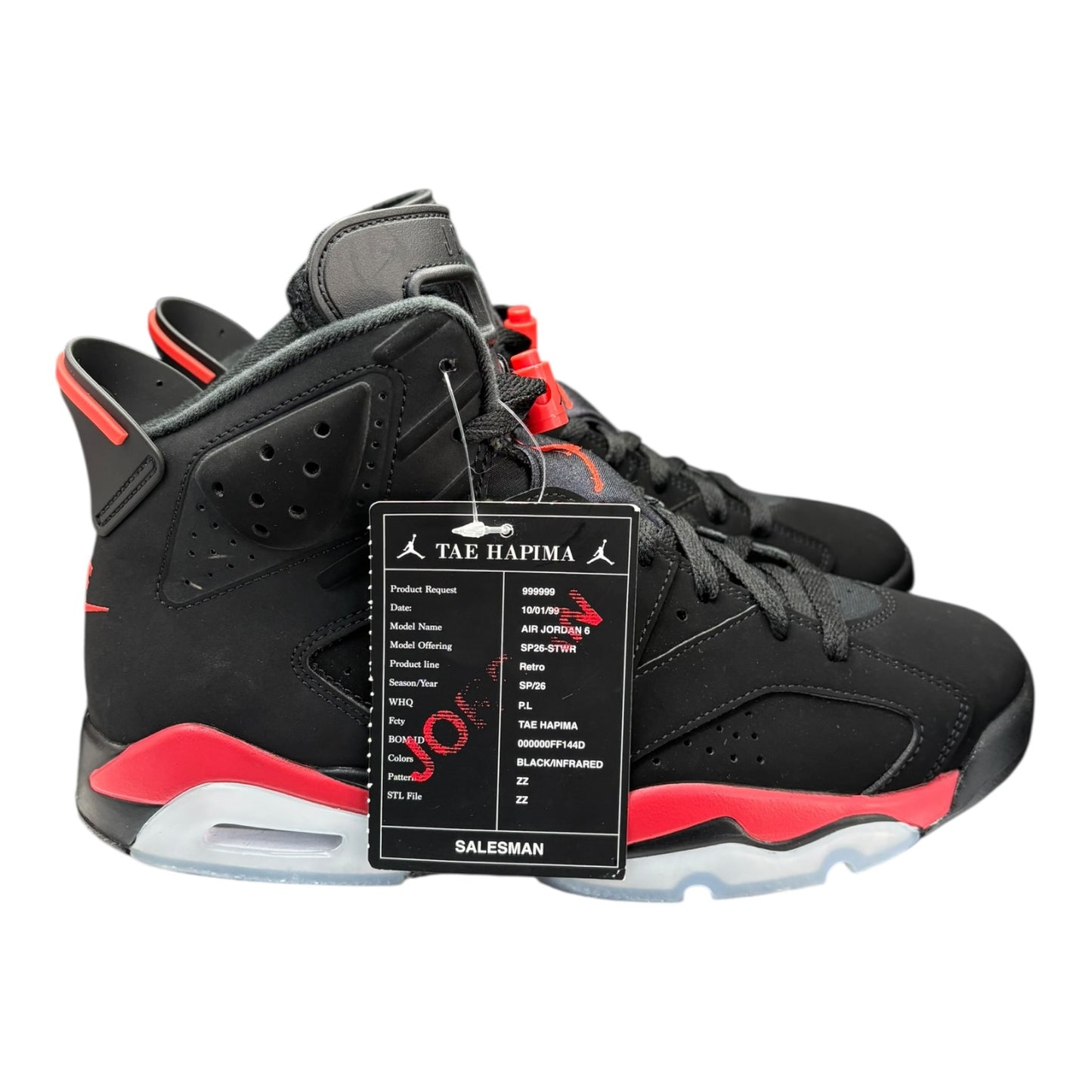 Jordan 6 Retro Infrared Salesman size 10 - Used/Worn