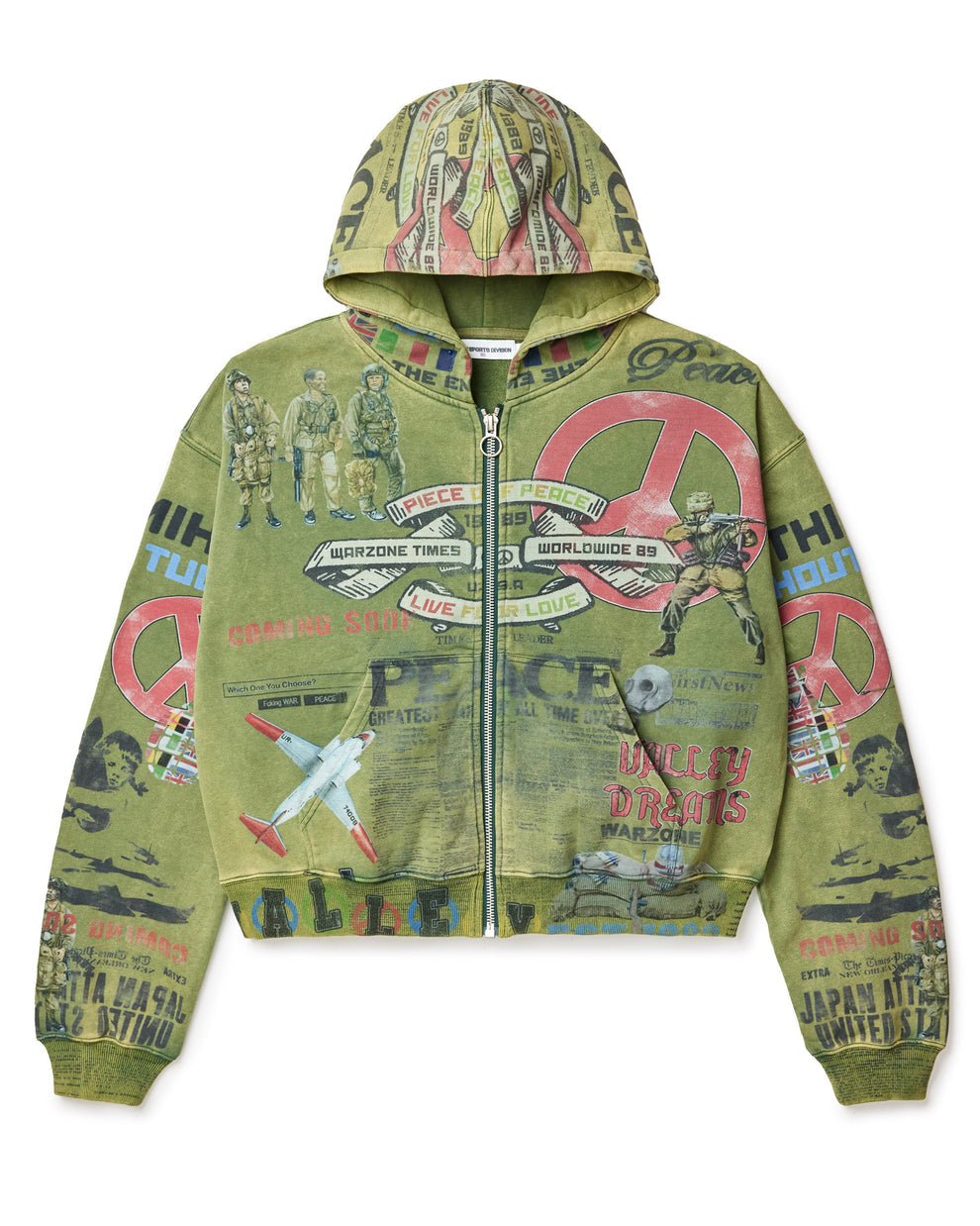 Vale Olive Peace Hoodie