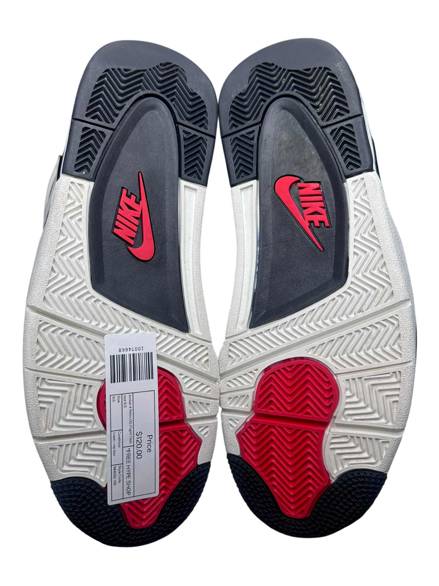 Jordan 4 Retro OG Flight Club size 9.5 - Used / rep box