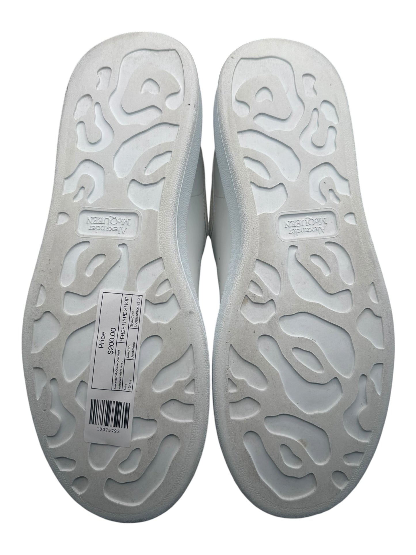 Alexander McQueen Oversized Iridescent White size 9 - Used/Worn
