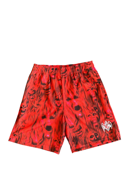 Warren Lotas Flame Mesh Short Red