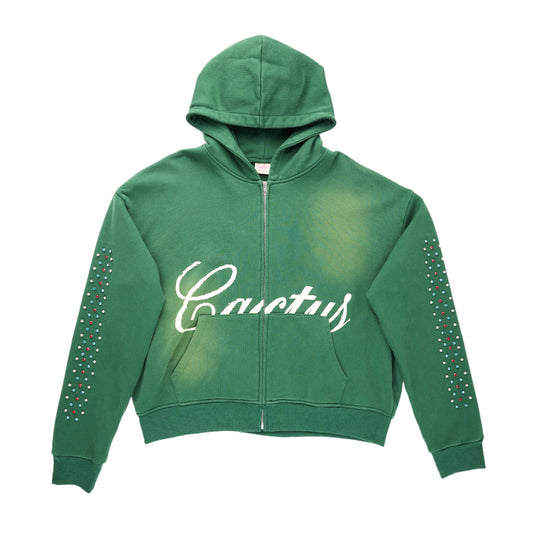 AZVA Green Hidden Crystal Zip Up - Used/Worn