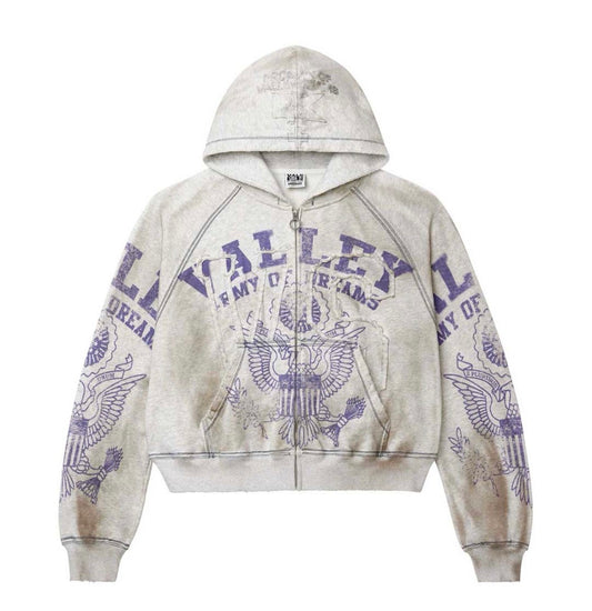 Vale Forever Army Zip Up Grey - new with tags
