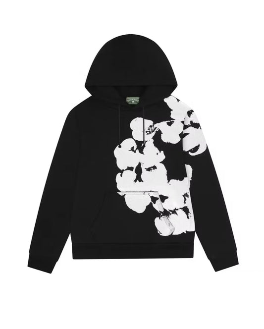 Denim Tears Big Cotton Wreath Hoodie Black