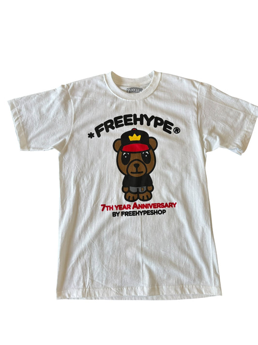 White 7th year Anniversary FreeHype tee