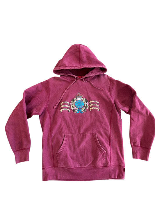 Supreme Crest Hooded Sweatshirt Burgundy - Used/Worn
