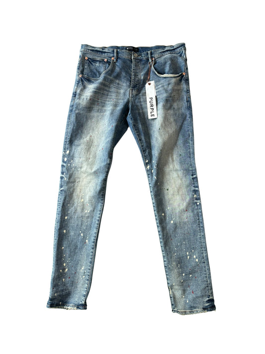 Purple 800080 Paint Splatter Jeans - Used/Worn