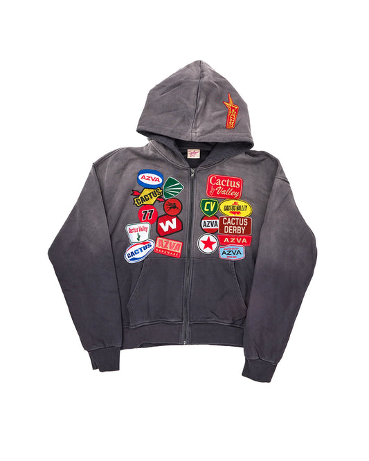 AZVA Vintage Black Rest Stop Hoodie