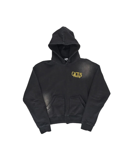 AZVA Black Classic Valley Stacked Hoodie