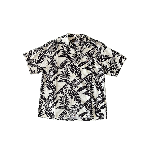 Bape Open Collar Palm Tree Button Up