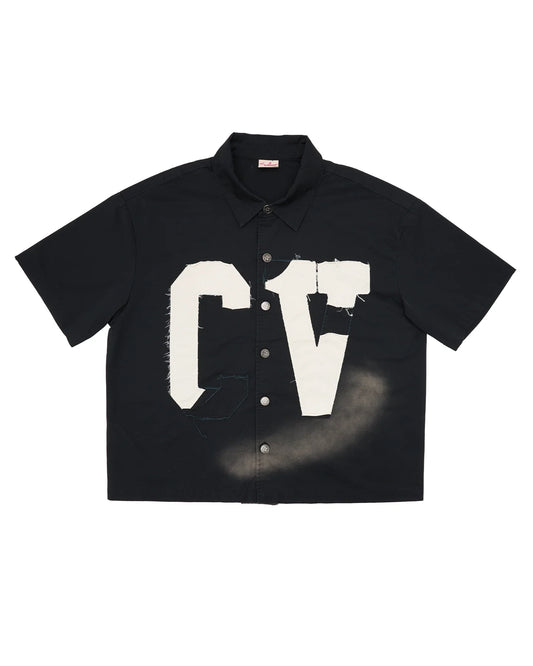AZVA Mugged Button Up Black