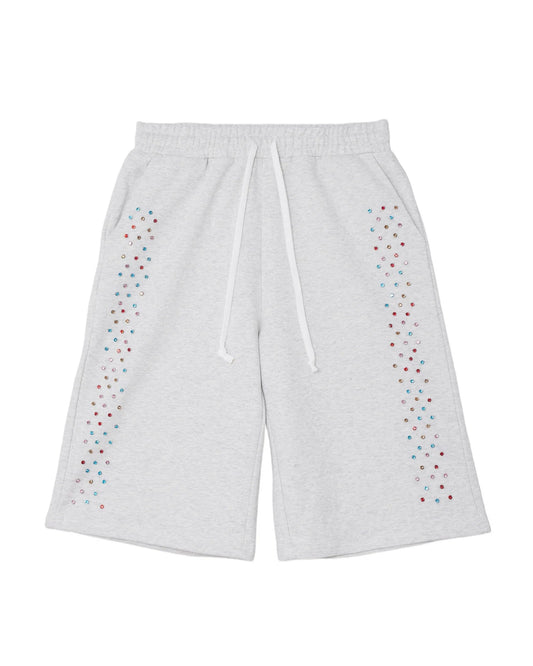 AZVA Crystal Cactus Sweat Shorts Grey - new with tags