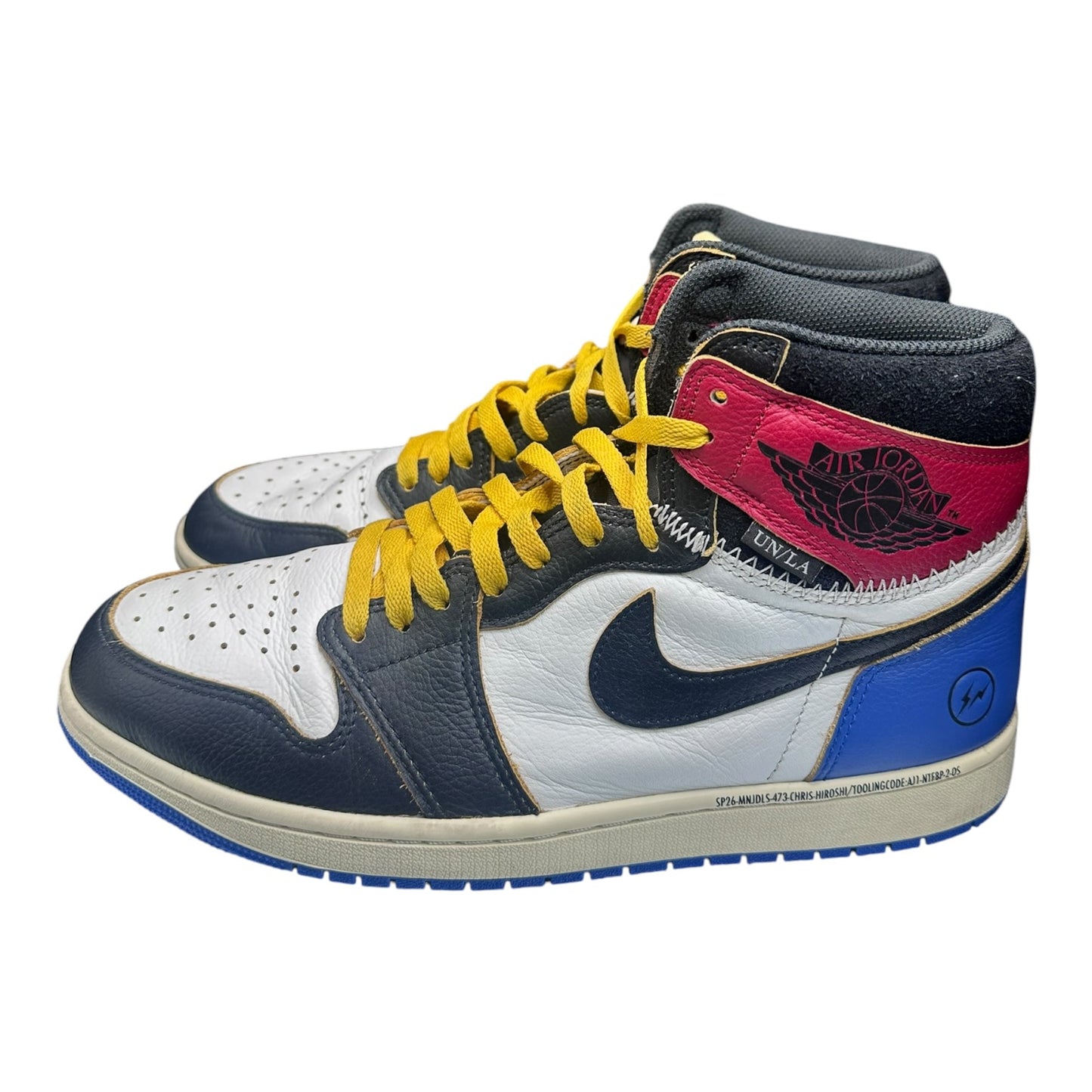 Jordan 1 Retro High OG SP Fragment x Union LA Varsity Red Sport Royal size 11 - Used/Worn