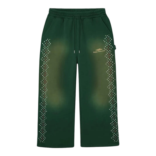 HMDD green Crystal Sweatpants