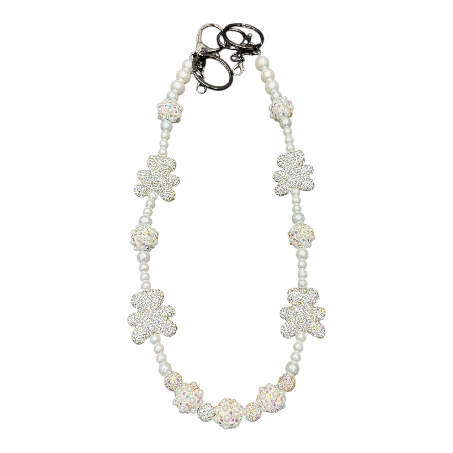 iced out teddy bear wallet chain 22in