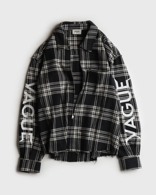 Vague Studios Logo Zip Flannel Black