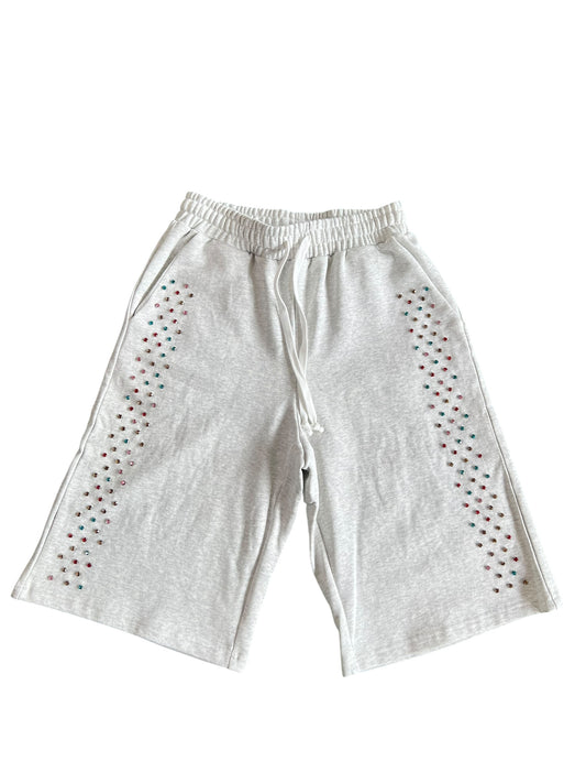 AZVA Studios Crystal Cactus Sweat Short Grey