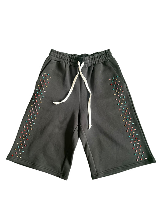 AZVA Studios Crystal Cactus Sweat Short Black