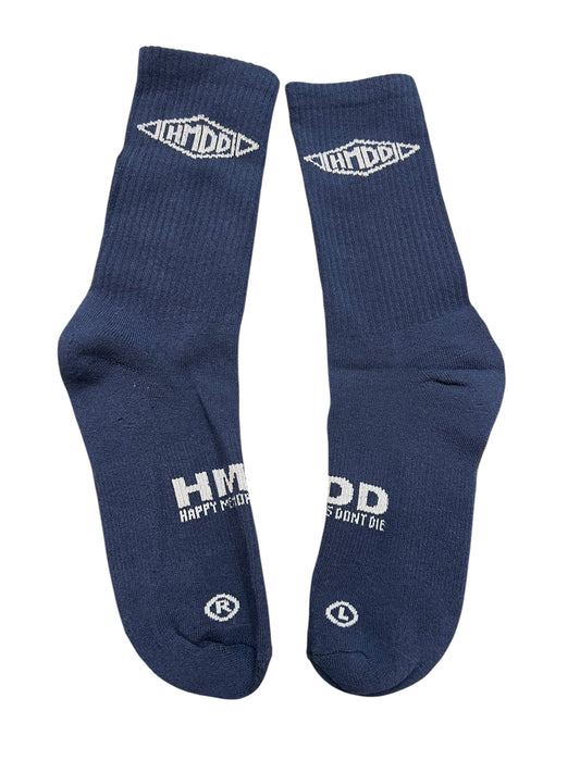 Happy Memories Don't Die Crew Socks Navy/White