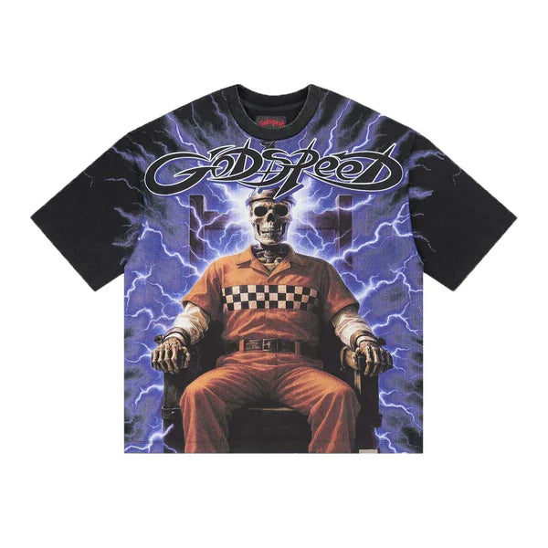 Godspeed Culture Shock Grey Wash Tee - New W/ Tags