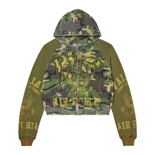 Vale Forever Terrain Studded Zip Up Hoodie - Like New