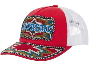 Supreme Western Embroidered Mesh Back 5-Panel Red - new with tags